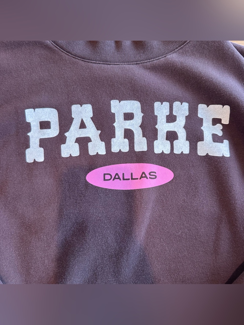 Parke Dallas Women's Brown Graphic Sweatshirt - Picture 2 of 8